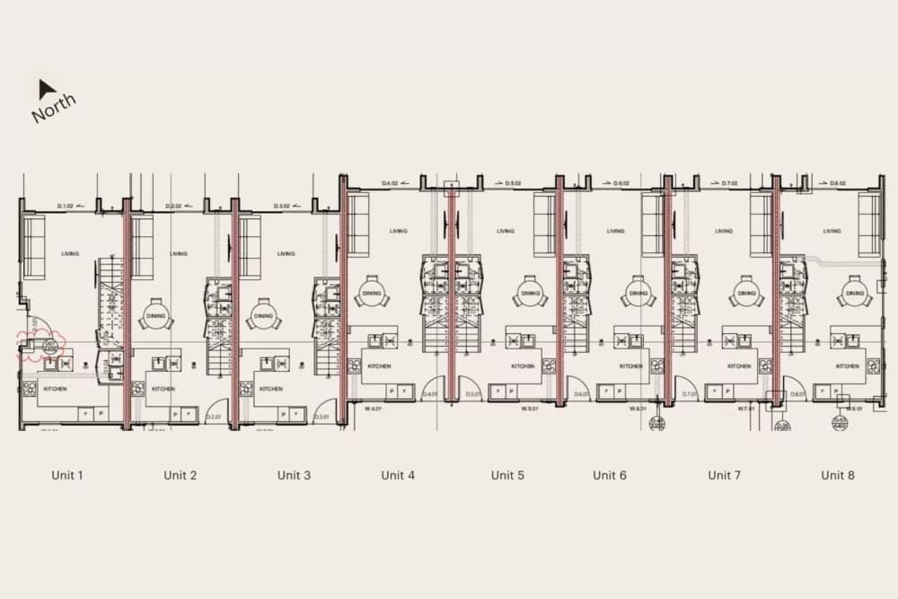 Cross street, Christchurch - configurations