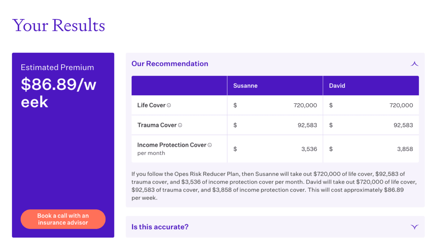 Insurance calculator