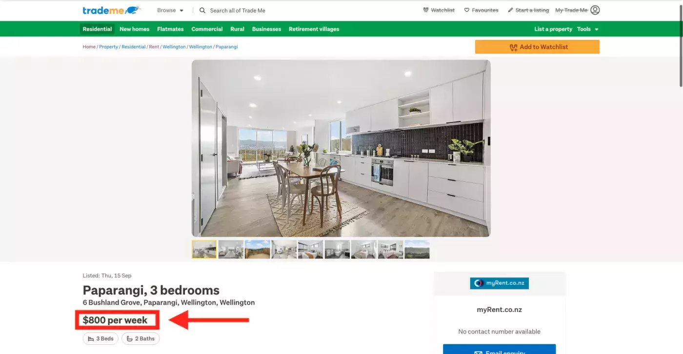 Wellington trademe screenshot